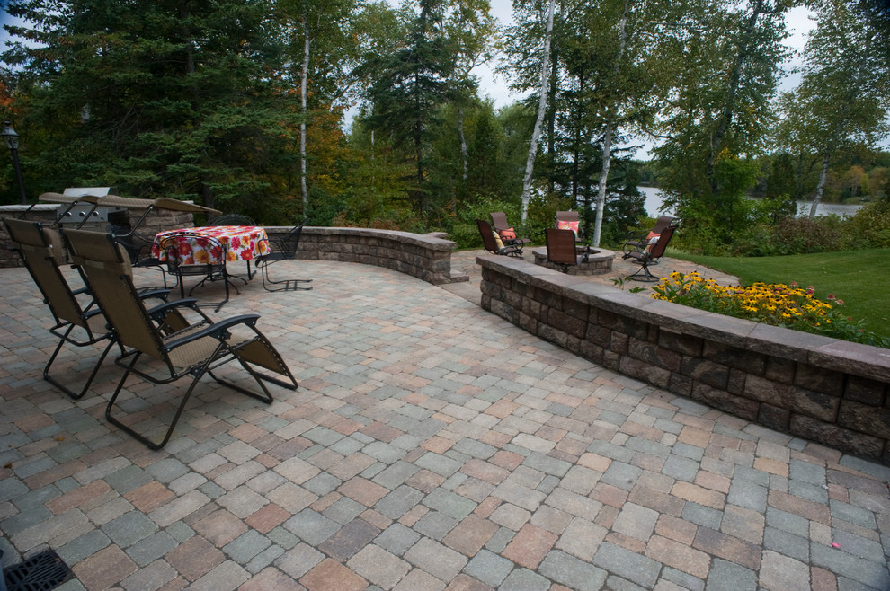Seat Wall Traditional Patio Other by Miller Creek Lawn