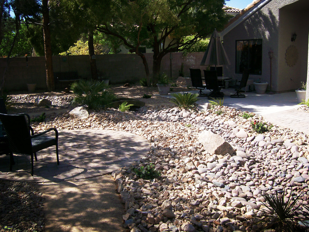 Shaded Back Yard Traditional Landscape Las Vegas by Newtex
