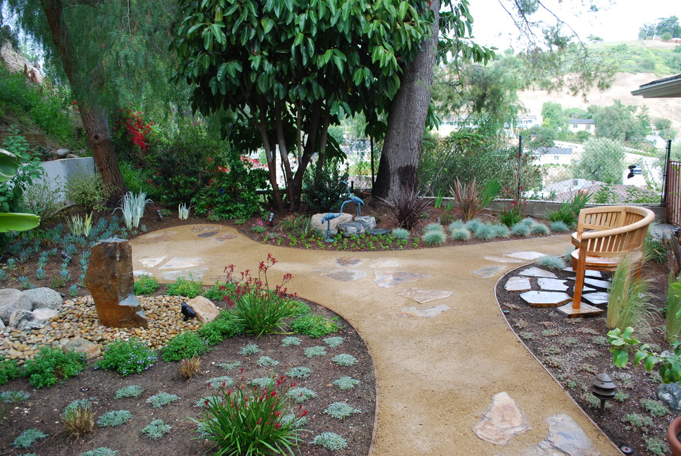 This is an example of a mediterranean garden in Los Angeles.