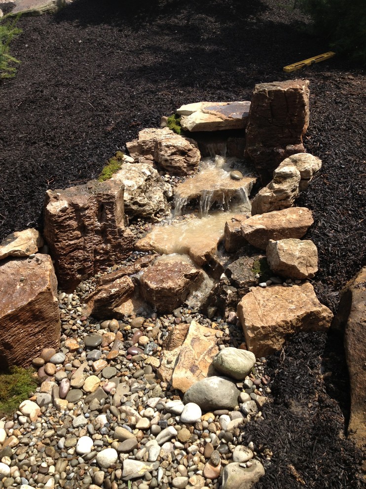 Small Pondless Waterfall build (Lancaster, PA) Traditional