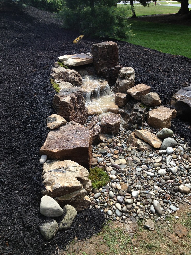 Small Pondless Waterfall build (Lancaster, PA) Traditional