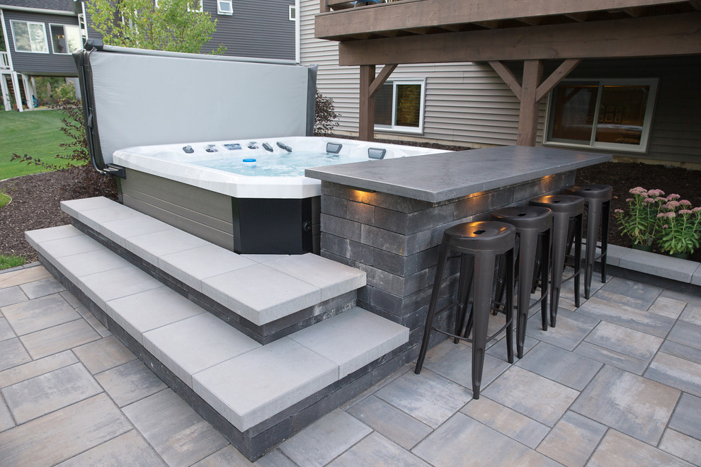 Small Yard Transformation Contemporary Patio Grand Rapids by Essex Outdoor Design Houzz