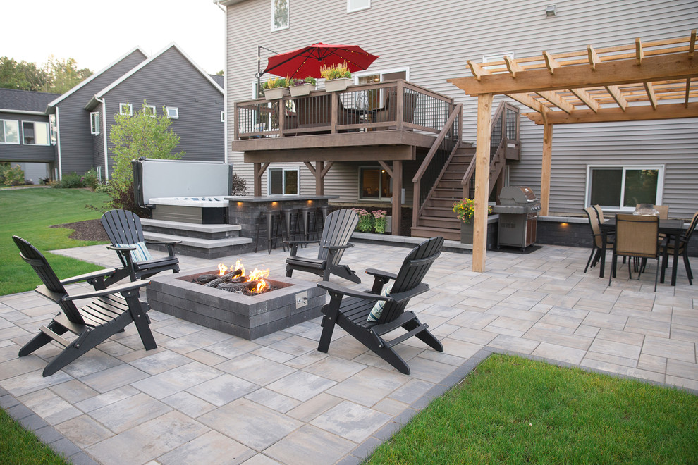 Small Yard Transformation Contemporary Patio Grand Rapids by