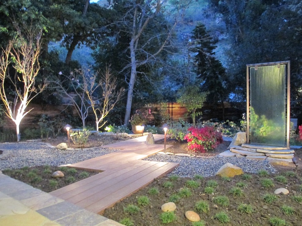Small Zen Garden Lighting Contemporary Landscape Los Angeles