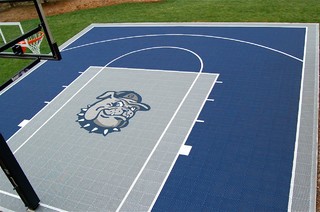 SnapSports Home Basketball Court w/ Custom Logo Transitional