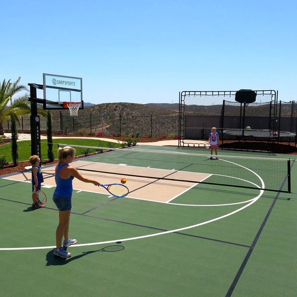 SnapSports San Diego Family Backyard Multi Court Landscape San