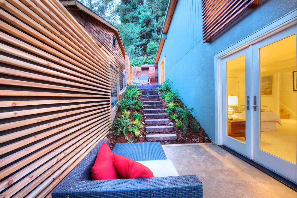 This is an example of a mid-sized contemporary shade hillside garden path in San Francisco.