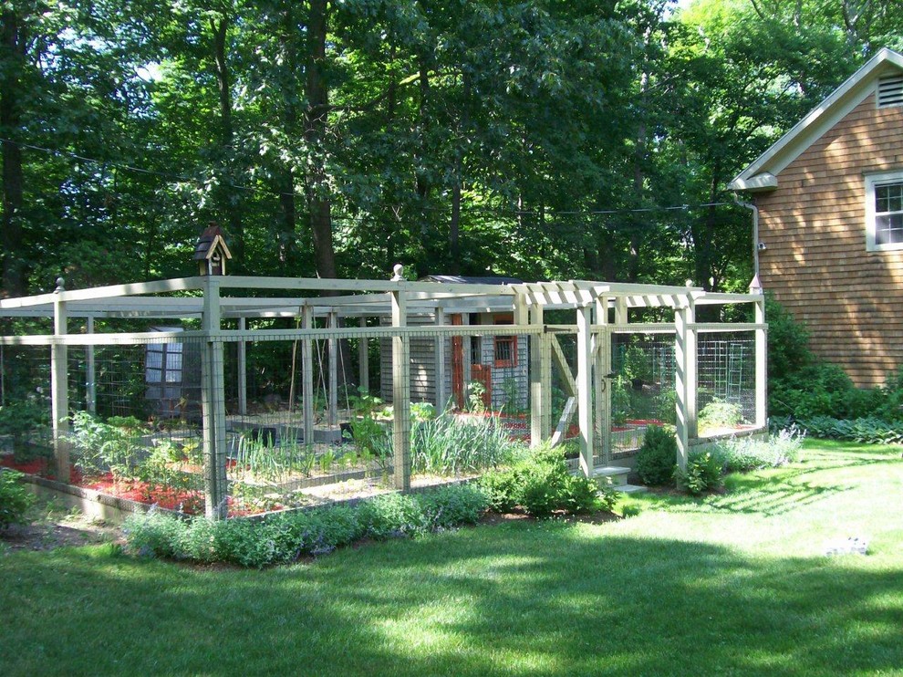 Photo of a traditional vegetable garden landscape in New York.