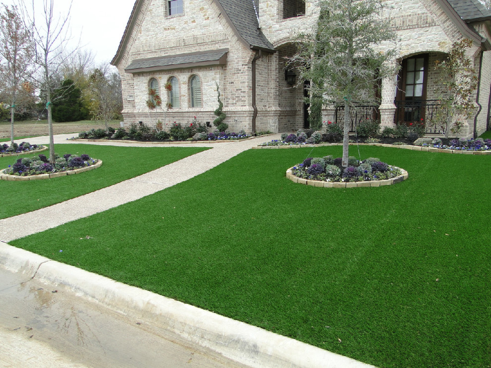 Southlake Front Yard Contemporary Landscape Dallas by Synthetic