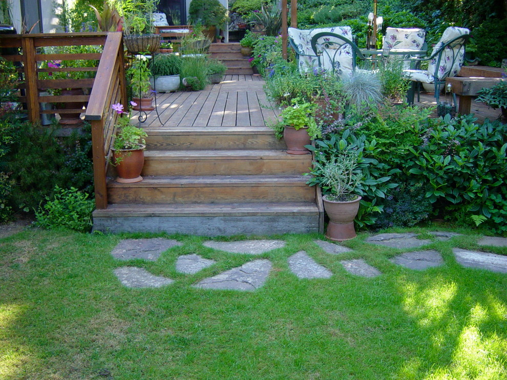 This is an example of a traditional garden in Portland.