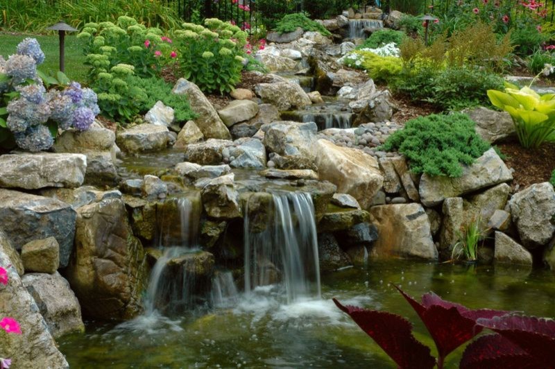 Photo of a traditional raised pond in New York.