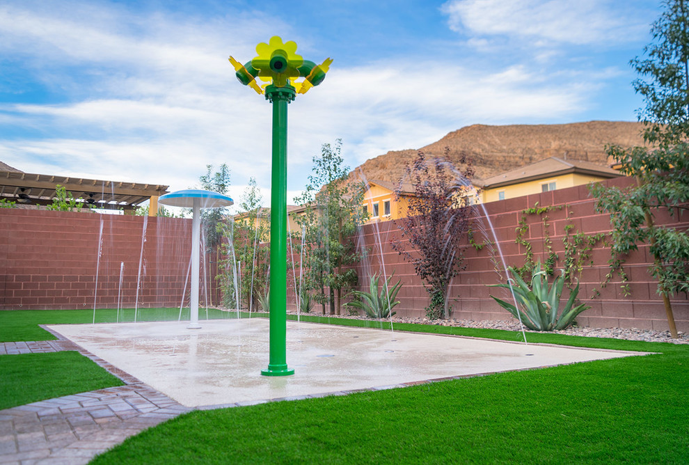 Splash Pad Summerlin Eclectic Landscape Las Vegas by Taylormade