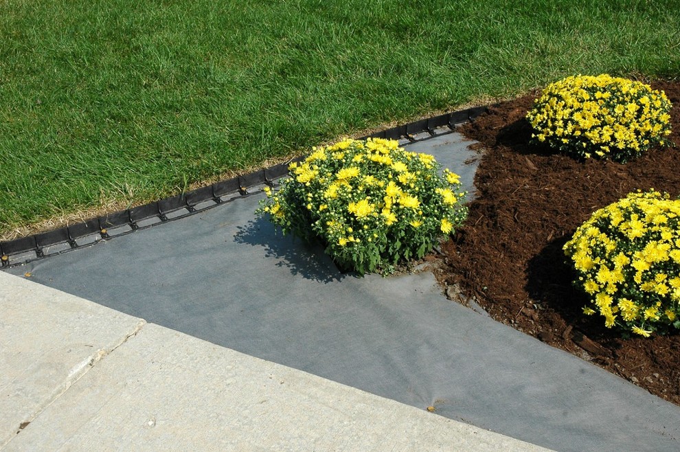 Photo of a traditional backyard mulch landscaping in Detroit for spring.
