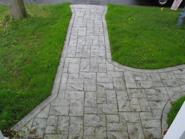 Stamped Concerete - Walkways - Garden - New York - by Costa Concrete ...