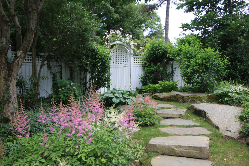 Inspiration för en vintage trädgård