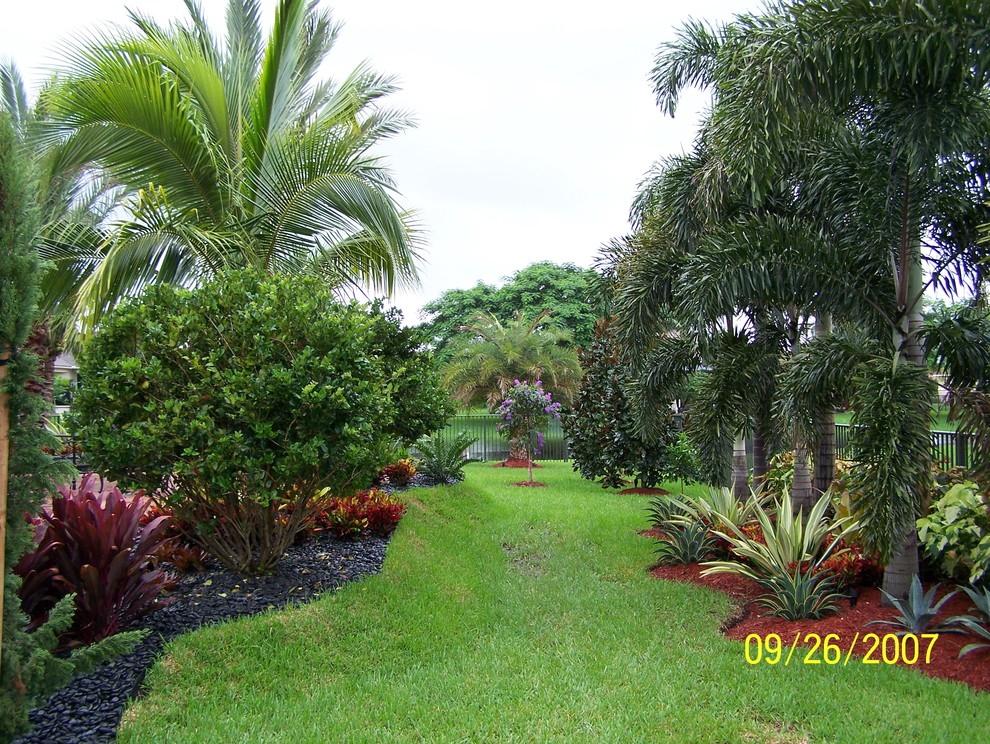Inspiration for a tropical landscaping in Miami.