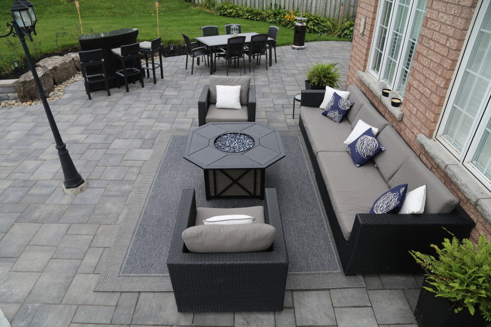 Stone Poolscape Patio Toronto by MPS Property Services Ltd Houzz