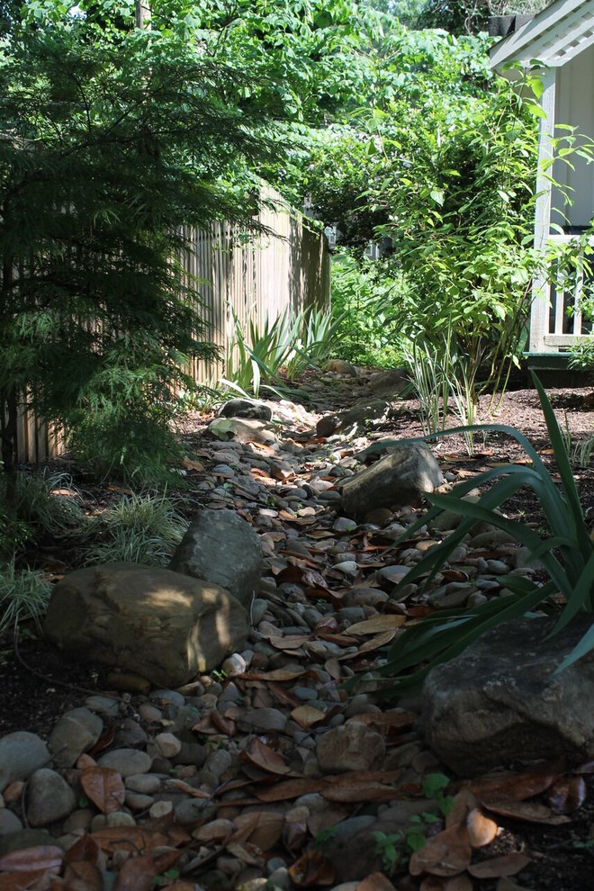 Idee per un giardino xeriscape tradizionale in ombra di medie dimensioni e dietro casa con un ingresso o sentiero