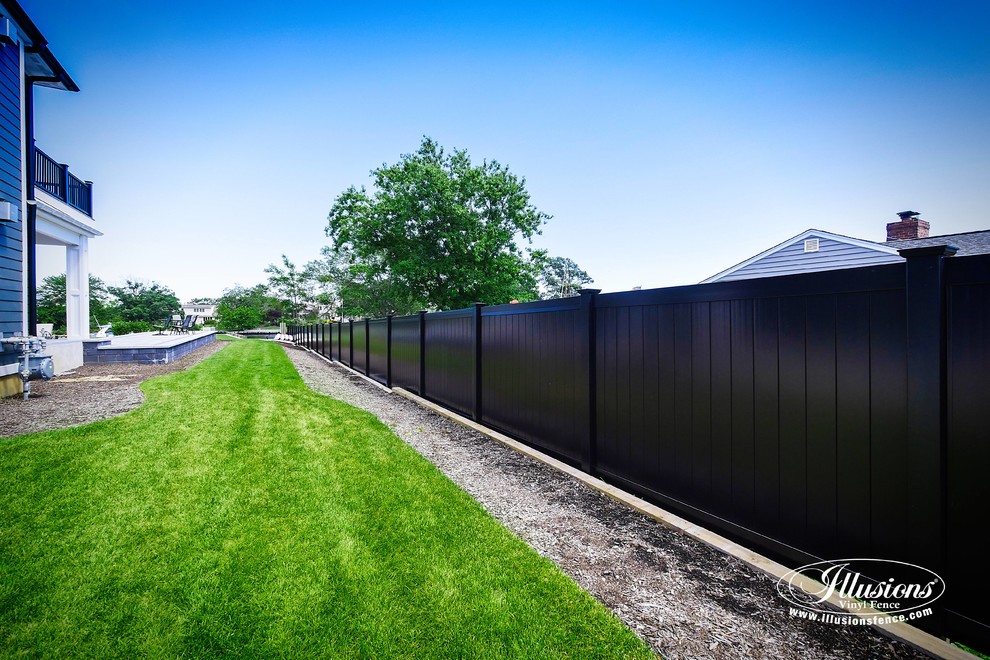 Stunning Black PVC Vinyl Privacy Fence Panels from Illusions Vinyl