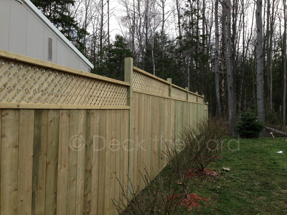 Suburban Backyard Fence Traditional Landscape Toronto by Deck