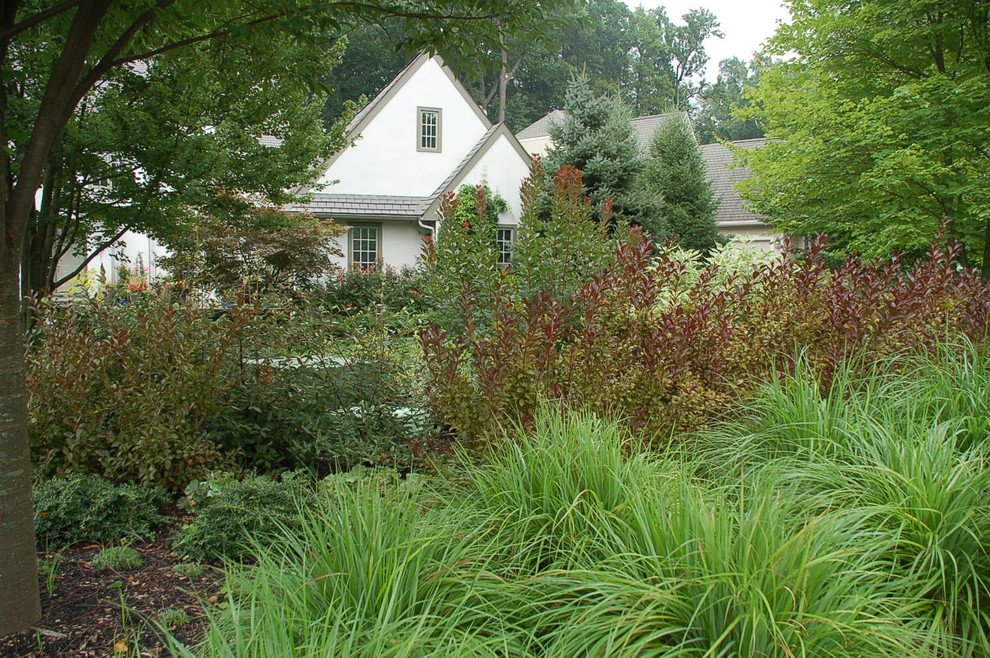 На фото: участок и сад в стиле фьюжн