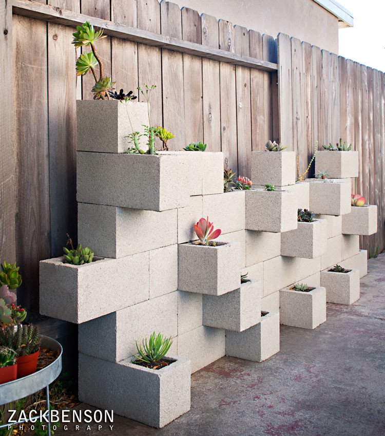 Concrete Block Wall Landscape Houzz