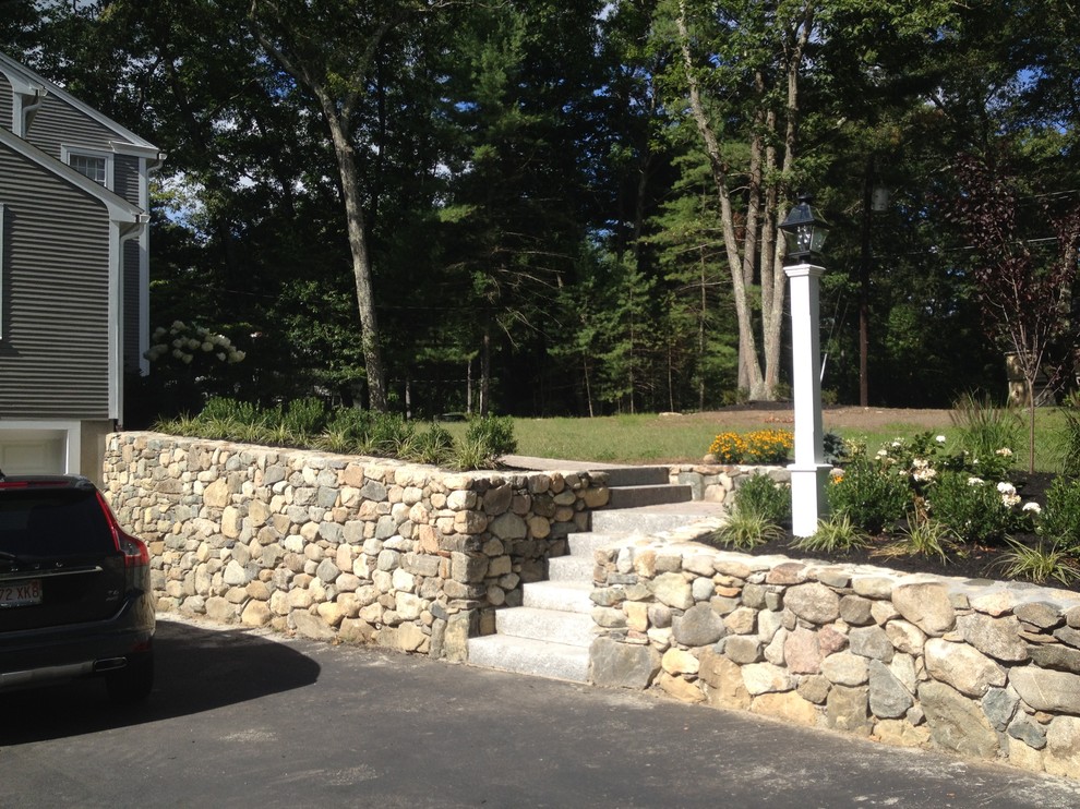Sudbury Colonial Traditional Landscape Boston by Brookwood Landscape and Stonework Inc