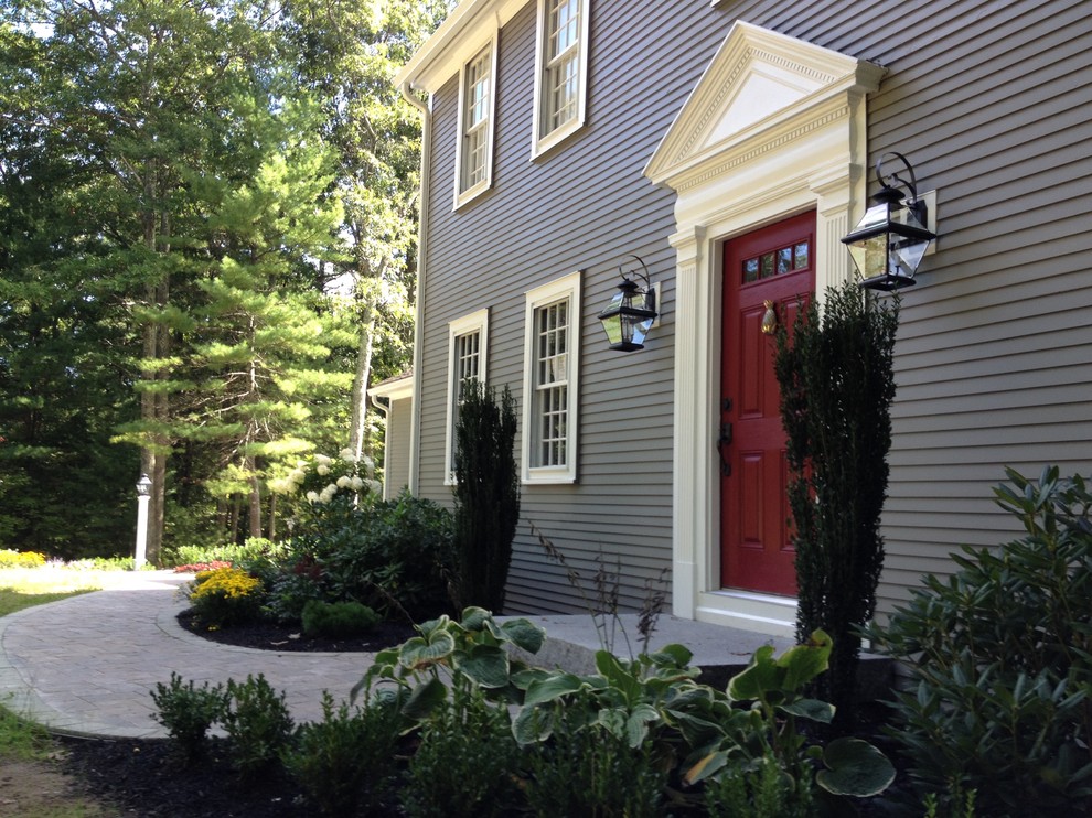 Sudbury Colonial Traditional Landscape Boston by Brookwood Landscape and Stonework Inc