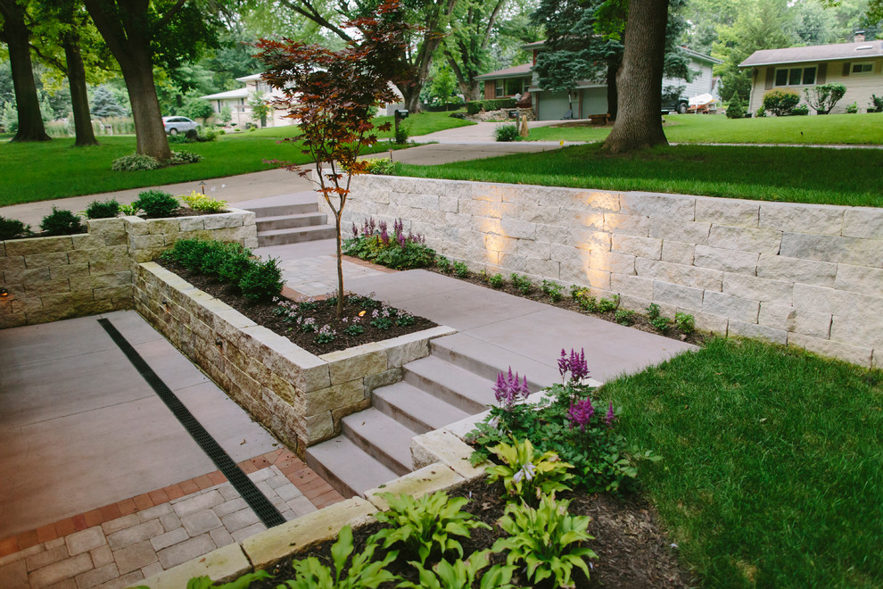Sunken Entry Garden Contemporary Landscape Omaha by Canopy Gardens Houzz