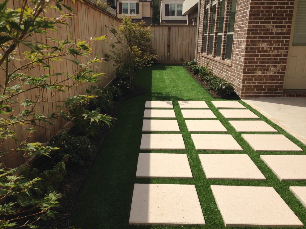 Synthetic Turf Backyards Contemporary Landscape Houston by