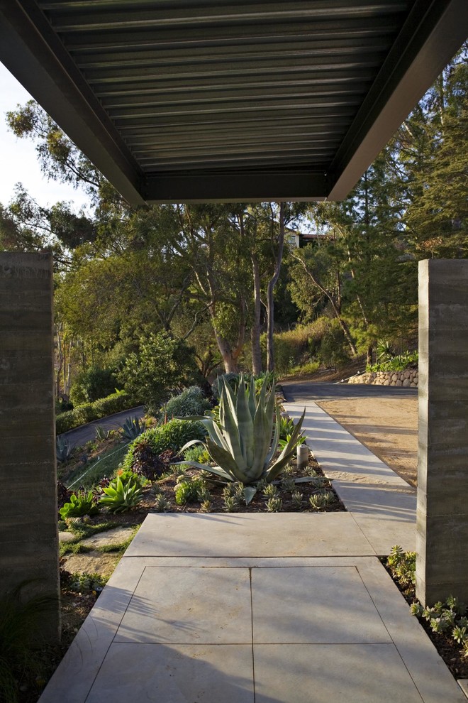 Design ideas for a contemporary sloped garden in Santa Barbara.