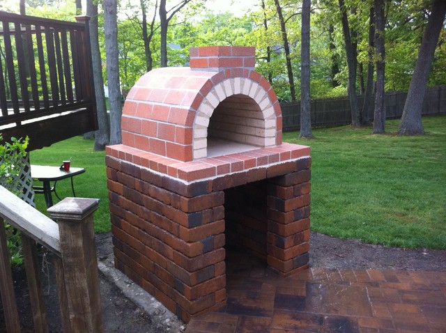 The Natalie Family Wood Fired Pizza Oven with Hardscape Block Base in New  York - Traditional - Garden - New York - by BrickWood Ovens | Houzz AU