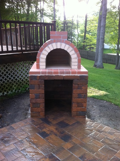 The Natalie Family Wood Fired Pizza Oven with Hardscape Block Base in New  York - Traditional - Landscape - New York - by BrickWood Ovens | Houzz NZ