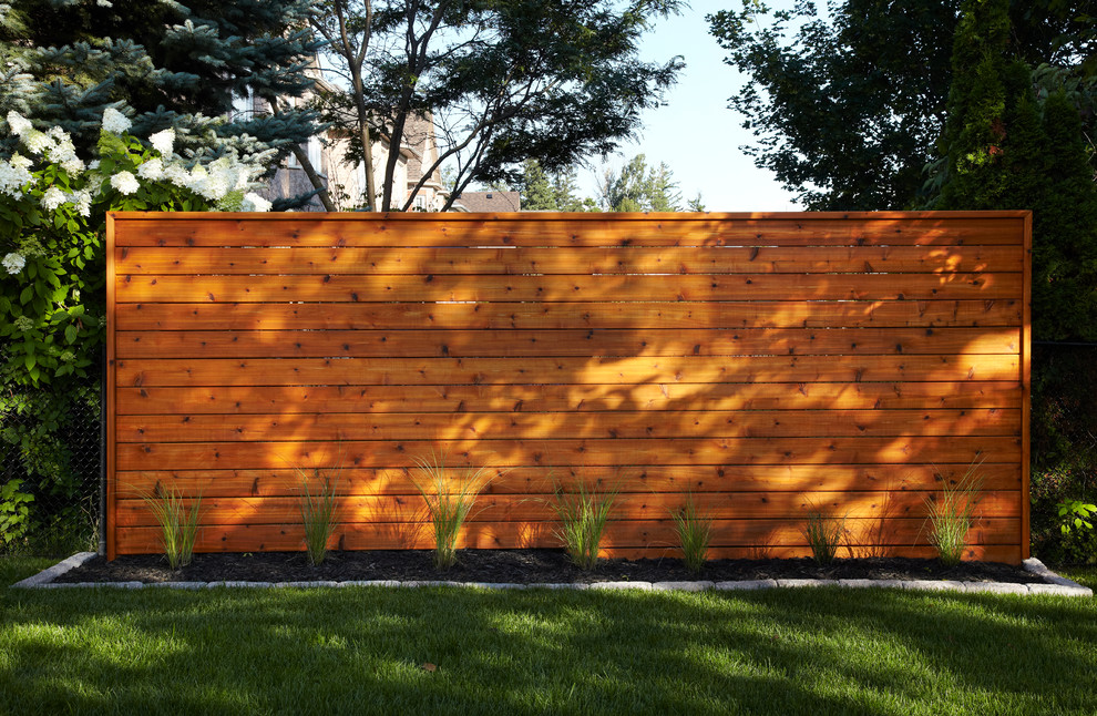 Стильный дизайн: огород на участке среднего размера на заднем дворе в современном стиле с полуденной тенью - последний тренд