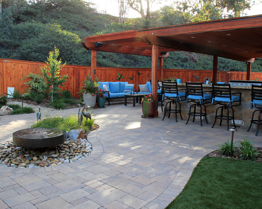 Photo of a medium sized contemporary back patio in San Diego.