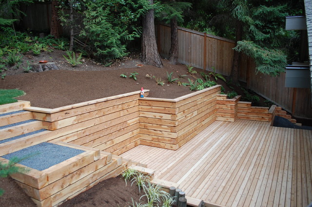 landscaping timber retaining wall