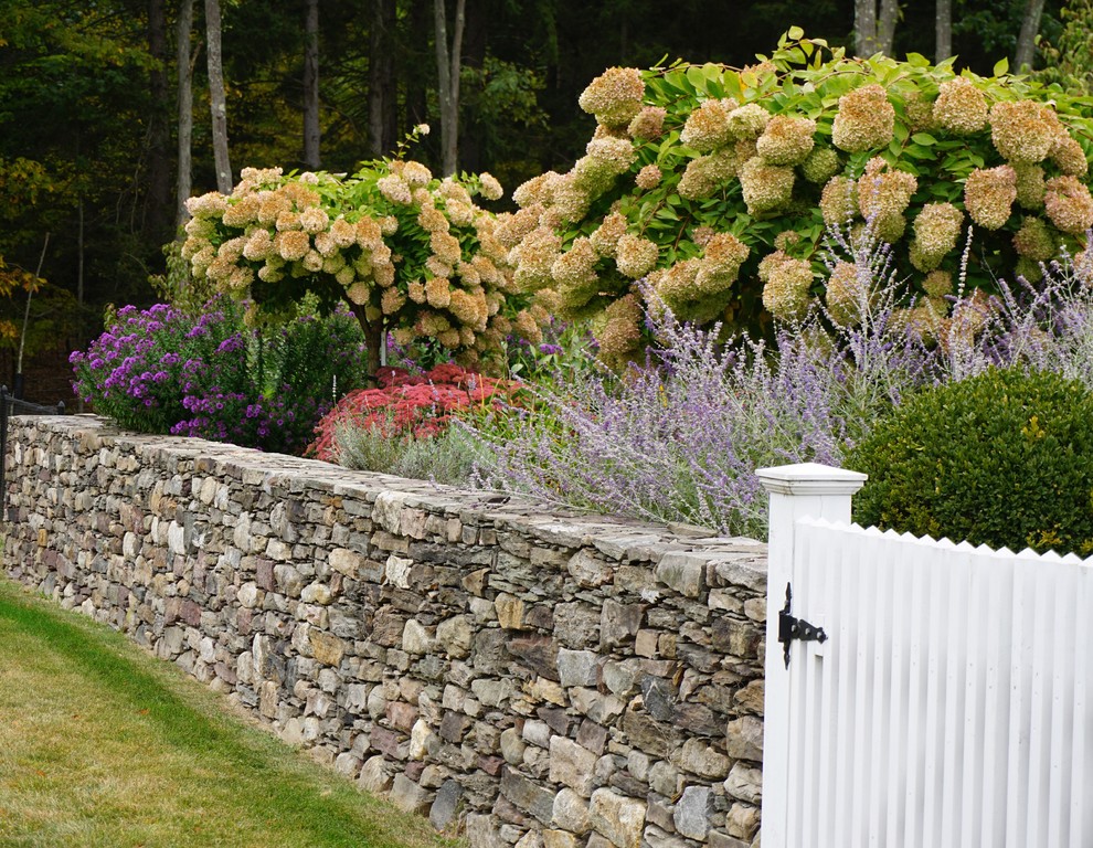 Immagine di un giardino con un ingresso o sentiero