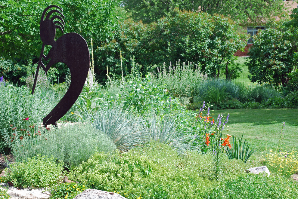 Idée de décoration pour un jardin arrière tradition avec une exposition ensoleillée.
