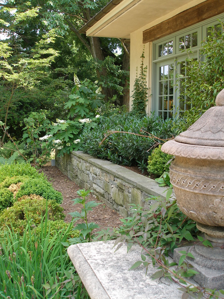ワシントンD.C.にあるトラディショナルスタイルのおしゃれな庭 (日陰) の写真