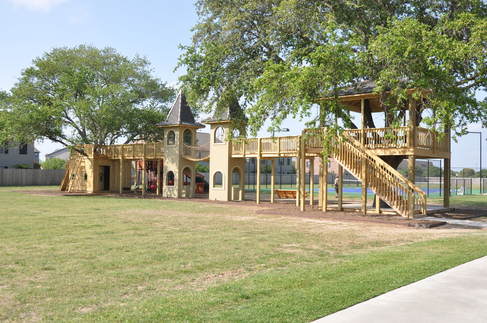 This is an example of a huge traditional outdoor playset in New Orleans.