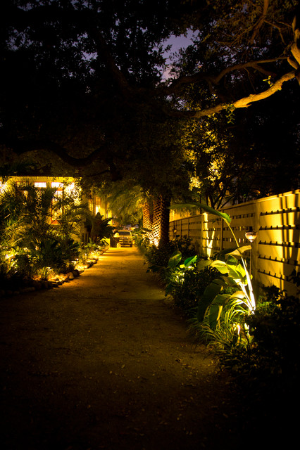 Tropical Bayou St. John Residence - Tropical - Landscape