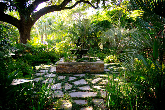 Underground sea 、Tropical、Bayou Tropical Bayou St. John Residence - Tropical - Landscape