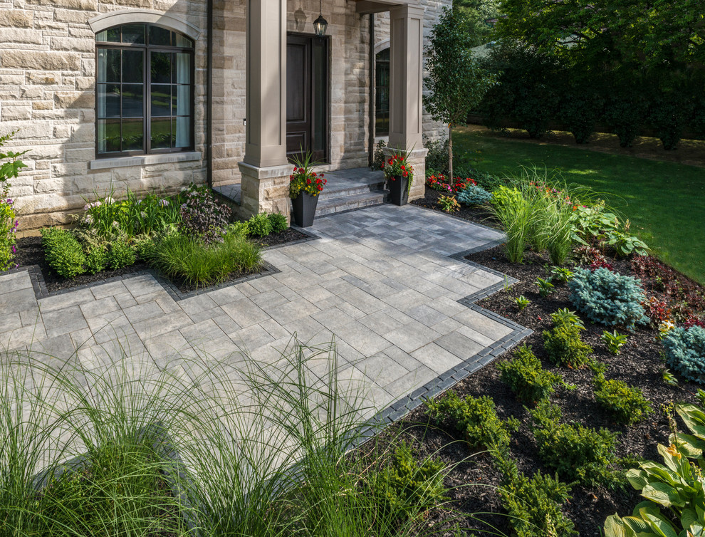 Unilock Beautiful Front Entrance with Bristol Valley Pavers
