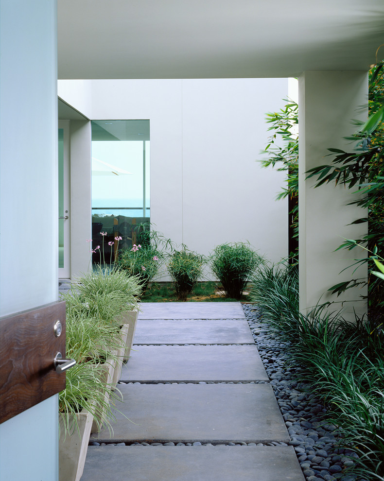 Inspiration for a coastal courtyard landscaping in Los Angeles.