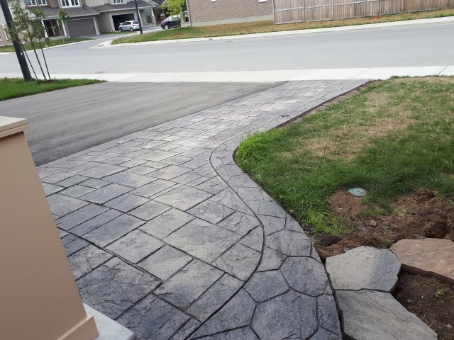 Valley Stamped Concrete Driveway Garden Ottawa By Valley Stamped Concrete Houzz Au