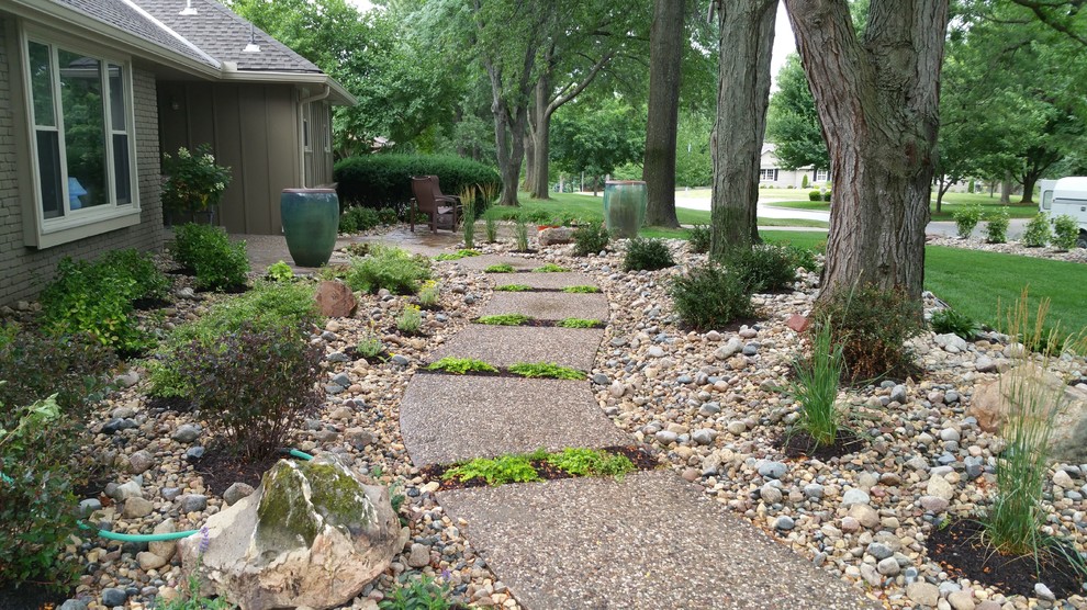 Vibrant Eye Catching Front Yard Landscape Traditional Landscape Kansas City by Second