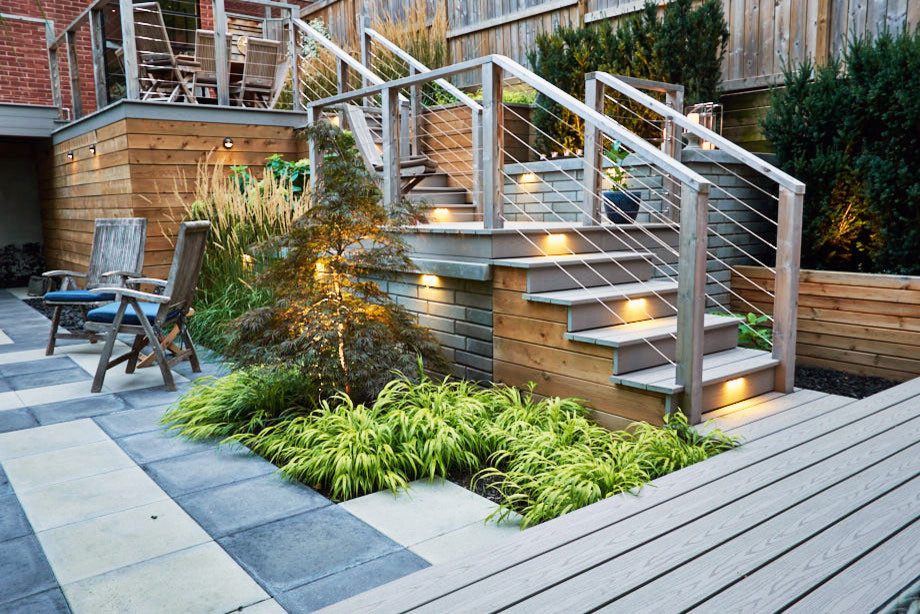Inspiration for a small modern back formal full sun garden in DC Metro with a garden path.