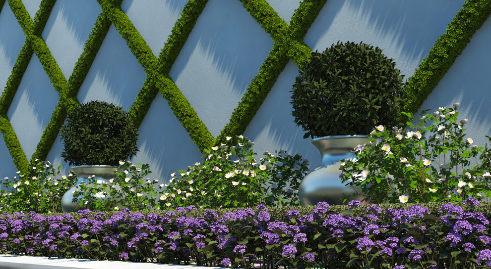 Cette image montre un jardin vertical minimaliste.