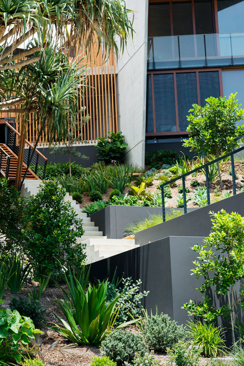 Ispirazione per un grande giardino formale minimal esposto a mezz'ombra dietro casa