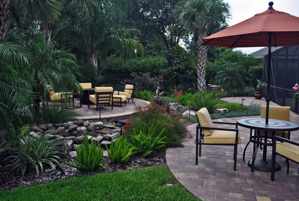 This is an example of a tropical landscaping in Tampa.